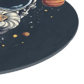Funny Lost in Thought Astronaut Space Illustration Schneidebrett (Ecke)