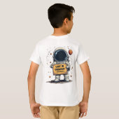 Funny Lost in Thought Astronaut Space Illustration T-Shirt (Schwarz voll)
