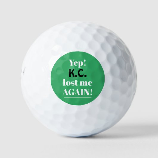 Funny Lost wieder Personalisiert Golfball (Vorderseite)