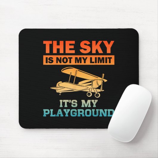 Funny Lot Design For Men Women Aviation Airplane L Mousepad (Mit Mouse)
