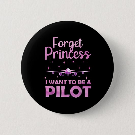 Funny Lot Design For Women Girl Aviation Airplane Button (Vorderseite)