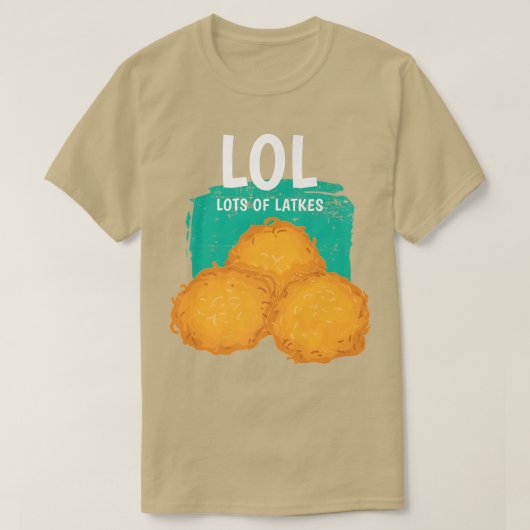 Funny Lots Of Latkes Traditional Jewish Hanukkah T-Shirt (Design vorne)