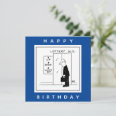 Funny Lottery Choice Lift Cartoon Karte (Stehend Vorderseite)