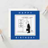 Funny Lottery Choice Lift Cartoon Karte (Vorderseite/Rückseite Beispiel)