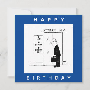 Funny Lottery Choice Lift Cartoon Karte