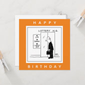 Funny Lottery Choice Lift Cartoon Karte (Vorderseite/Rückseite Beispiel)
