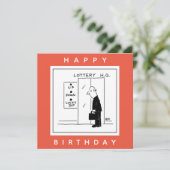 Funny Lottery Choice Lift Cartoon Karte (Stehend Vorderseite)