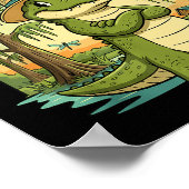 Funny Louisiana Alligator Retro Wildlife Travel Ba Poster (Ecke)