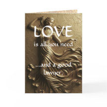 Funny Love & A Good Lawyer Gold Luxury Thank You