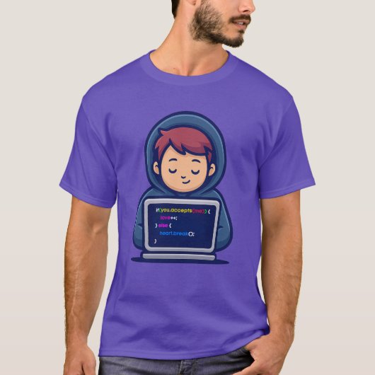 Funny Love Code – Programmer T-Shirt (Vorderseite)