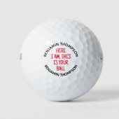 Funny Love Individuelle Name Golf Balls Golfball (Vorderseite)
