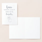 Funny Love is Measured by Carats Diamonds Folienkarte (Anzeige)