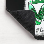 Funny Love Messy Bun Teacher Life St Patricks Day Mousepad (Ecke)