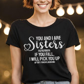 Funny Love Sister Zitat, wenn Sie Herzensskript fa T-Shirt