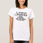 Funny Love Sister Zitat, wenn Sie Herzensskript fa T-Shirt (Vorderseite)