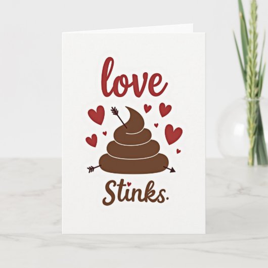 Funny Love Stinks Poop Card Karte (Vorderseite)