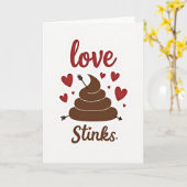 Funny Love Stinks Poop Card Karte (Gelbe Blume)