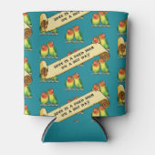 Funny Lovebirds Liebe ist ein kaltes Bier an einem Dosenkühler (Vorderseite)