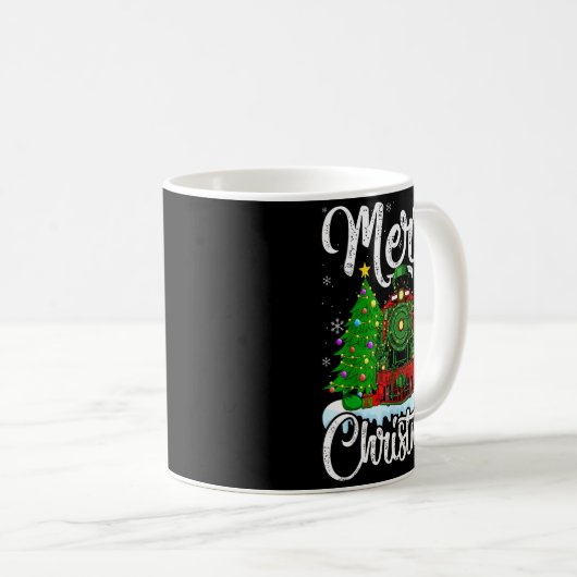 Funny Lover Xmas Lighting Santa Train Christmas  Kaffeetasse (VorderseiteRechts)
