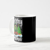 Funny Lover Xmas Lighting Santa Train Christmas  Kaffeetasse (Vorderseite Links)