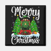 Funny Lover Xmas Lighting Santa Train Christmas Magnet (Vorne)