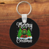 Funny Lover Xmas Lighting Santa Train Christmas  Schlüsselanhänger (Vorderseite)