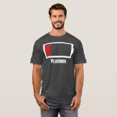 Funny Low Battery Occupation Job Work Plumber T-Shirt (Vorne ganz)