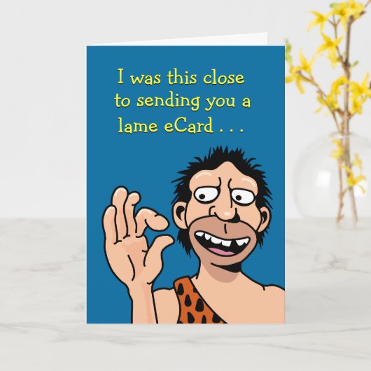 Funny Low Tech Geburtstag Karte (Gelbe Blume)