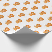 Funny Löwe Cartoon Geschenkpapier (Ecke)