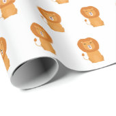 Funny Löwe Cartoon Geschenkpapier (Rolleneckpunkt)