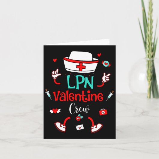 Funny Lpn Valentines Day Nurse Crew Family Group N Karte (Vorderseite)