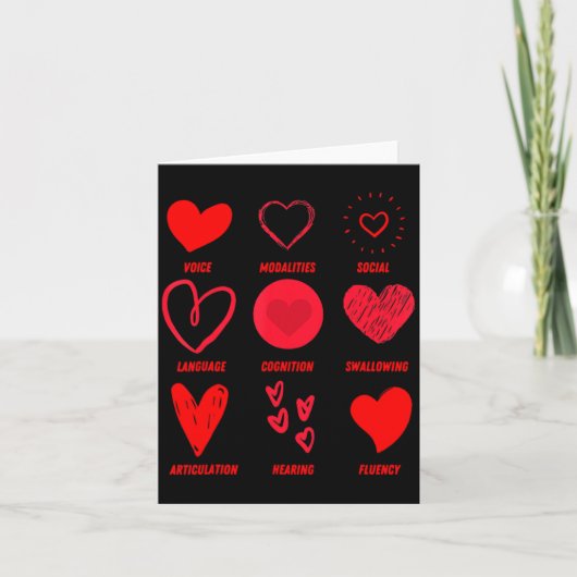 Funny Lsp Speech Language Pathologist Valentines Karte (Vorderseite)