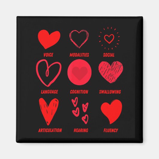 Funny Lsp Speech Language Pathologist Valentines  Magnet (Vorne)