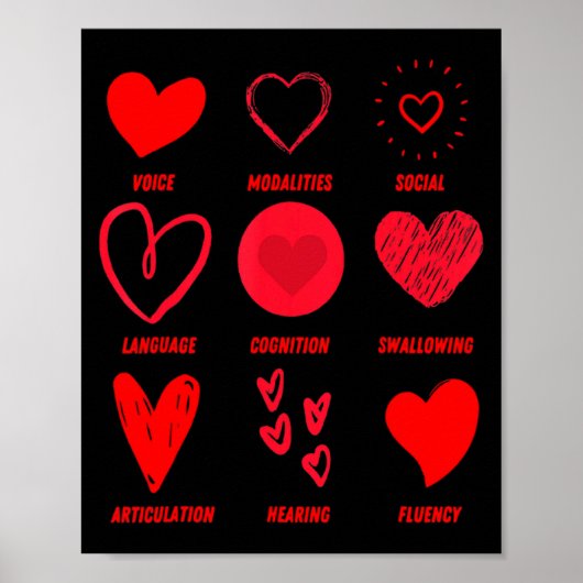 Funny Lsp Speech Language Pathologist Valentines Poster (Vorne)