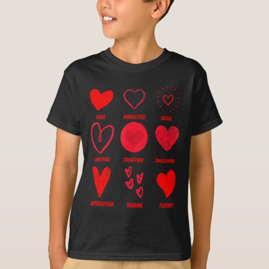 Funny Lsp Speech Language Pathologist Valentines T-Shirt (Vorderseite)