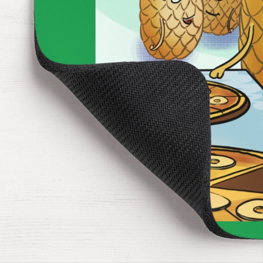 Funny LTCartoons Pineapple Pizza Comic Mousepad (Ecke)