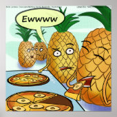 Funny LTCartoons Pineapple Pizza Comic Poster (Vorne)
