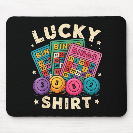 Funny Lucky Bingo Funny Gambling Bingo Player Men Mousepad (Vorne)