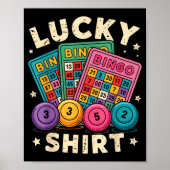 Funny Lucky Bingo Funny Gambling Bingo Player Men  Poster (Vorne)