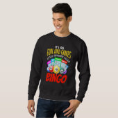 funny lucky Bingo Outfit for Gambling Fans Retirem Sweatshirt (Vorne ganz)