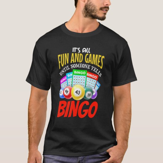 funny lucky Bingo Outfit for Gambling Fans Retirem T-Shirt (Vorderseite)