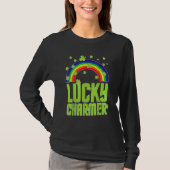 funny Lucky Charmer shamrock charm St patricks day T-Shirt (Vorderseite)