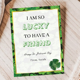 Funny Lucky Friend St. Patrick’s Day Greeting Card Feiertagskarte
