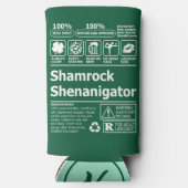 Funny Lucky Irish Kleeblatt St Patricks Day Selters Dosenkühler (Rückseite)