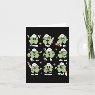 Funny Lucky Kleeblatt Nurse St Pattys Day Icu Nurs Karte