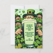 Funny Lucky Leprechauns St. Patrick's Day Party Dankeskarte (Vorderseite)