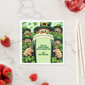 Funny Lucky Leprechauns St. Patrick's Day Party Serviette (Beispiel)