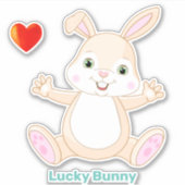 Funny Lucky Oaster Bunny und Heft Sticker (Vorderseite)
