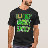 Funny Lucky Shamrocks Happy St Patricks Day Family T-Shirt (Vorderseite)