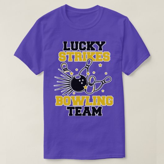 Funny Lucky Strikes Bowling Team T T-Shirt (Design vorne)